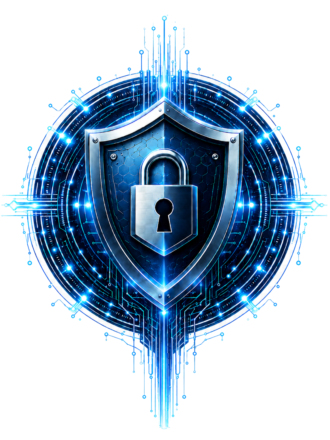 Visualizzazione del concetto di protezione digitale KeyCrypta